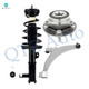 Set of 3 Front Right Lower Control Arm Ball Joint-Wheel Hub Bearing Assembly-Quick Complete Strut-Coil Spring Assembly For 2011 Buick Regal