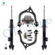 Set of 6 Front Upper Control Arm Ball Joint-Wheel Hub Bearing Assembly-Suspension Strut Assembly For 2005-2008 Dodge Magnum w/ Performance Suspension