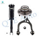 Set of 3 Front Left Upper Control Arm Ball Joint-Wheel Hub Bearing Assembly-Quick Complete Strut-Coil Spring Assembly For 2005-2010 Chrysler 300 C
