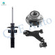 Set of 3 Front Right Lower Control Arm Ball Joint-Wheel Hub Bearing Assembly-Suspension Strut Assembly For 2008-2012 Buick Enclave