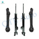 Set of 4 Front Lower Rearward Control Arm-Suspension Strut Assembly Replacement For 2005-2010 Chrysler 300