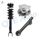 Set of 3 Front Lower Rearward Control Arm-Wheel Hub Bearing Assembly-Quick Complete Strut-Coil Spring Assembly For 2012 2017-2019 Chrysler 300