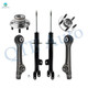 Set of 6 Front Lower Rearward Control Arm-Wheel Hub Bearing Assembly-Suspension Strut Assembly For 2011 Dodge Charger w/o Police Package