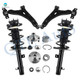 Set of 6 Front Lower Control Arm Ball Joint-Wheel Hub Bearing Assembly-Quick Complete Strut-Coil Spring Assembly For 2007 Ford Focus