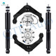 Set of 6 Front Upper Wheel Hub Bearing Assembly-Control Arm Ball Joint-Shock For 2007-2012 GMC Yukon XL 2500 Monotube Performance Upgrade