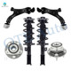 Set of 6 Front Lower Control Arm Ball Joint-Wheel Hub Bearing Assembly-Quick Complete Strut-Coil Spring Assembly Replacement For 2010-2017 GMC Terrain L4