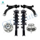 Set of 6 Front Lower Control Arm Ball Joint-Wheel Hub Bearing Assembly-Quick Complete Strut-Coil Spring Assembly Replacement For 2010-2017 GMC Terrain