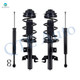 Set of 4 Front Quick Complete Strut-Coil Spring Assembly-Rear Shock Absorber For 2014-2018 Jeep Cherokee Updated FCS Version FWD