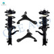 Set of 4 Front Lower Control Arm-Quick Complete Strut-Coil Spring Assembly Replacement For 2007-2011 Honda Element