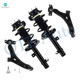 Set of 4 Front Lower Control Arm Ball Joint-Quick Complete Strut-Coil Spring Assembly Replacement For 2006 2007 Ford Focus
