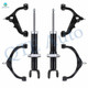 Set of 6 Front Upper and Lower Control Arm Ball Joint-Suspension Strut Assembly Replacement For 2009 2010 Dodge RAM 1500