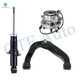 Set of 3 Front Left Upper Control Arm Ball Joint-Wheel Hub Bearing Assembly-Suspension Strut Assembly For 2005-2019 Nissan Frontier RWD