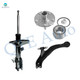 Set of 3 Front Left Lower Control Arm Ball Joint-Wheel Hub Bearing Assembly-Suspension Strut Assembly Replacement For 1998-2003 Toyota Avalon