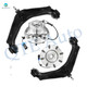 Set of 4 Front Upper Control Arm Ball Joint-Wheel Hub Bearing Assembly Replacement For 2007-2010 Chevrolet Silverado 3500 HD