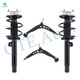 Set of 4 Front Lower Control Arm Ball Joint-Quick Complete Strut-Coil Spring Assembly For 1999 BMW 323I