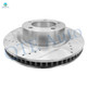 Front 1 Piece Right 355mm Drilled Slotted Brake Disc Rotor For 2007-2021 Toyota Tundra