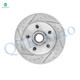 1 Piece Front 295mm Right Drilled Slotted Brake Disc Rotor and Hub Assembly For 1996-2002 Chevrolet Express 1500