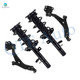 Set of 4 Front Lower Control Arm Ball Joint-Quick Complete Strut-Coil Spring Assembly For 2014-2019 Ford Escape