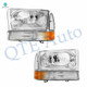 Headlights Assembly Turn Signal Lamp for 2002-2004 Ford Excursion With bulb Halogen Headlight Assembly Pair Faros Delanteros
