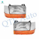 Headlights Assembly Turn Signal Lamp for 1997 Ford F-250 HD With bulb Halogen Headlight Assembly Pair Faros Delanteros