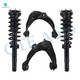 Set of 4 Front Upper Control Arm Ball Joint-Quick Complete Strut-Coil Spring Assembly For 2010 2011 Mercury Milan V6