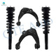 Set of 4 Front Upper Control Arm Ball Joint-Quick Complete Strut-Coil Spring Assembly For 2010-2012 Ford Fusion FWD