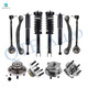 Set of 12 Front Lower Forward Control Arm Ball Joint-Wheel Hub Bearing Assembly-Quick Complete Strut-Coil Spring Assembly-Rear Upper Rearward Control Arm-Wheel Hub Bearing Assembly-Shock Absorber For 2006-2009 Chrysler 300