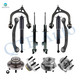 Set of 12 Front Upper Control Arm Ball Joint-Wheel Hub Bearing Assembly-Suspension Strut Assembly-Rear Upper Rearward Control Arm-Wheel Hub Bearing Assembly-Shock Absorber For 2005-2008 Dodge Magnum w/ Self Leveling Suspension