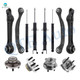 Set of 12 Front Lower Rearward Control Arm-Wheel Hub Bearing Assembly-Suspension Strut Assembly-Rear Upper Rearward Control Arm-Wheel Hub Bearing Assembly-Shock Absorber For 2005-2009 Chrysler 300