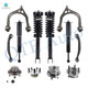 Set of 12 Front Upper Control Arm Ball Joint-Wheel Hub Bearing Assembly-Quick Complete Strut-Coil Spring Assembly-Rear Upper Rearward Control Arm-Wheel Hub Bearing Assembly-Shock Absorber For 2005-2008 Chrysler 300 C SRT8