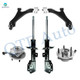 Set of 6 Front Lower Control Arm Ball Joint-Wheel Hub Bearing Assembly-Suspension Strut Assembly For 2008-2010 Saturn VUE