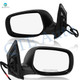 Driver & Passenger Side Mirrors, Left-Right Power Non-Heated Paintable Manual Folding View Mirror For 2009-2013 Toyota Corolla, Door Mirror Pair of 2