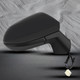 Right Passenger Side Mirror, Power Non-Heated Paintable Manual Folding View Mirror For 2020-2024 Toyota Corolla