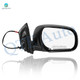Right Passenger Side Mirror, Power Non-Heated Paintable Manual Folding View Mirror For 2009-2012 Toyota RAV4