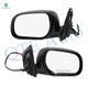 Driver & Passenger Side Mirrors, Left-Right Power Non-Heated Paintable Manual Folding View Mirror For 2009-2012 Toyota RAV4, Door Mirror Pair of 2