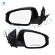 Driver & Passenger Side Mirrors, Left-Right Power Non-Heated Textured Black Manual Folding View Mirror For 2013-2015 Toyota RAV4, Door Mirror Pair of 2