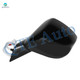 Driver & Passenger Side Mirrors, Left-Right Power Heated Textured Black Manual Folding View Mirrors For 2012 2013 Honda Civic, Door Mirror Pair of 2