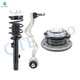 Set of 3 Front Left Lower Forward Control Arm Ball Joint-Wheel Hub Bearing Assembly-Quick Complete Strut-Coil Spring Assembly For 2012 2013 BMW 135I w/ Sport Suspension