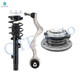 Set of 3 Front Right Lower Forward Control Arm Ball Joint-Wheel Hub Bearing Assembly-Quick Complete Strut-Coil Spring Assembly For 2012 2013 BMW 135I w/ Sport Suspension