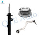 Set of 3 Front Left Lower Forward Control Arm Ball Joint-Wheel Hub Bearing Assembly-Suspension Strut Assembly For 2009-2011 BMW 335D