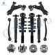 Set of 12 Front Lower Control Arm Ball Joint-Wheel Hub Bearing Assembly-Quick Complete Strut-Coil Spring Assembly-Rear Upper Forward Control Arm-Wheel Hub Bearing Assembly-Shock Absorber For 2007-2012 GMC Acadia