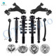 Set of 12 Front Lower Control Arm Ball Joint-Wheel Hub Bearing Assembly-Quick Complete Strut-Coil Spring Assembly-Rear Upper Forward Control Arm-Wheel Hub Bearing Assembly-Shock Absorber For 2007-2010 Saturn Outlook