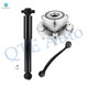 Set of 3 Rear Upper Forward Control Arm-Wheel Hub Bearing Assembly-Shock Absorber For 2007-2010 Saturn Outlook Monotube Performance Upgrade