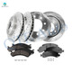 Set of 12 Front 331mm-Rear 330mm Drilled Slotted Brake Disc Rotors-Ceramic Brake Pad Kit For 2006-2008 GMC Savana 2500