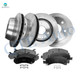 Set of 12 Front 305mm-Rear 330mm Brake Disc Rotors-Ceramic Brake Pad Kit For 2002-2006 Chevrolet Suburban 1500