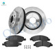 Set of 6 Front 305mm Brake Disc Rotors-Ceramic Brake Pad Kit For 2005 Chevrolet Silverado 1500