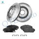 Set of 6 Front 282mm Brake Disc Rotors-Ceramic Brake Pad Kit For 1997 Acura Integra