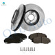 Set of 6 Front 282mm Brake Disc Rotors-Ceramic Brake Pad Kit For 2003-2007 Honda Accord