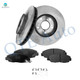 Set of 6 Front 282mm Brake Disc Rotors-Ceramic Brake Pad Kit For 1999-2002 Honda Accord