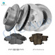 Set of 12 Front 282mm-Rear 260mm Brake Disc Rotors-7382-D503 Ceramic Brake Pad Kit For 1998-2002 Honda Accord